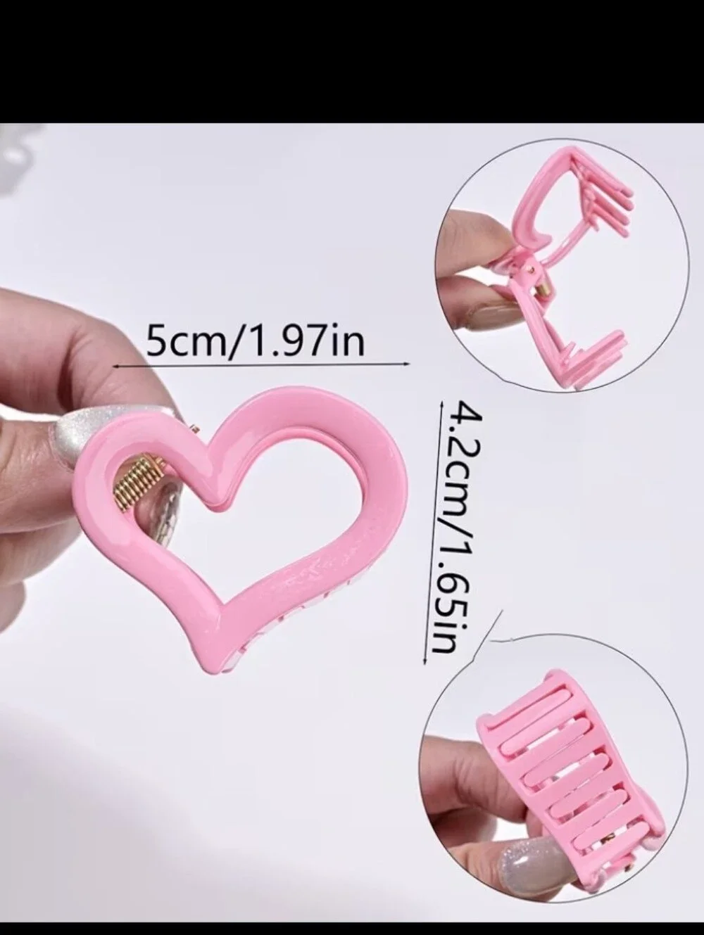 10 Pieces Heart-Shaped Hair Claw Clip Set — Pastel Multi-Color Coquette